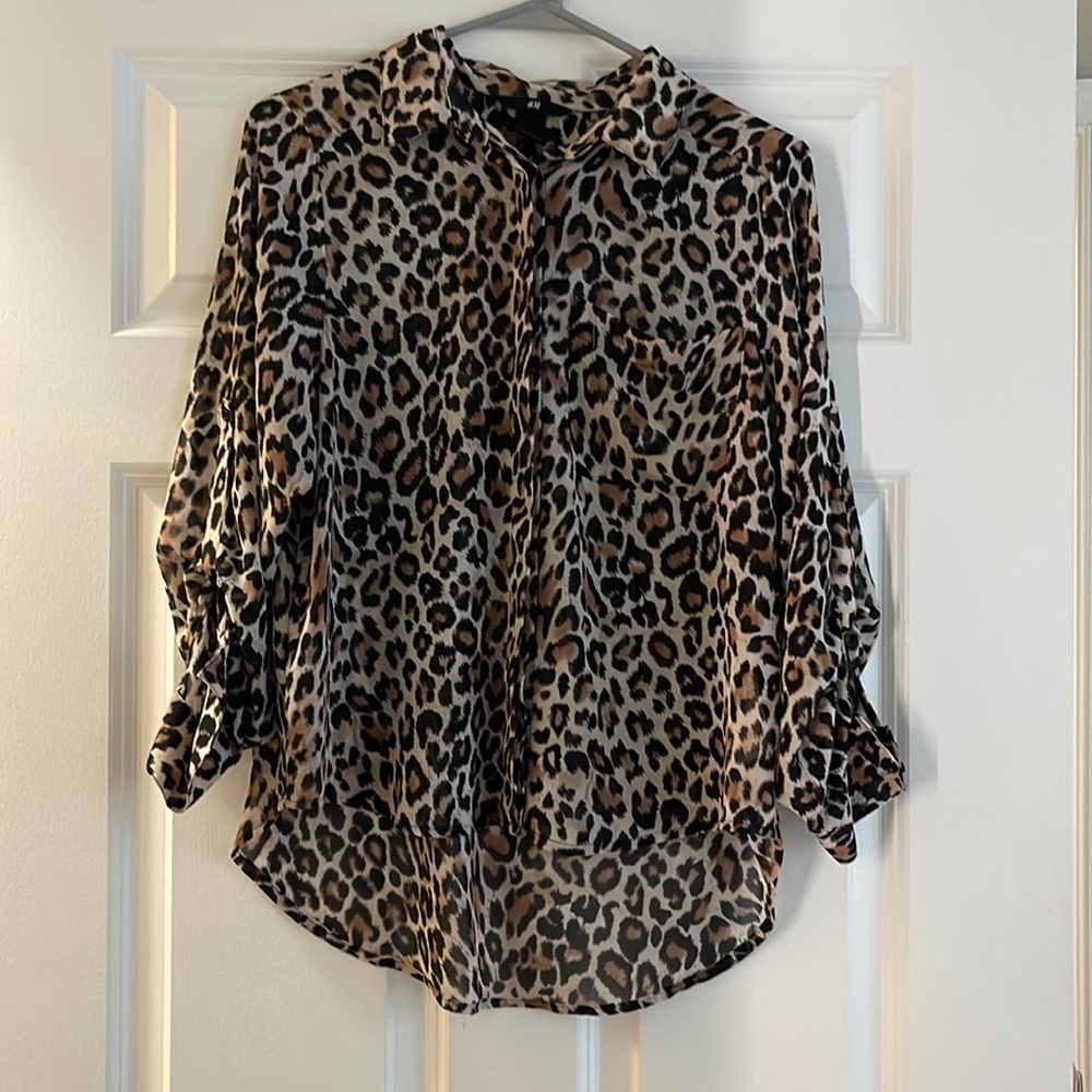 Leopard print blouse